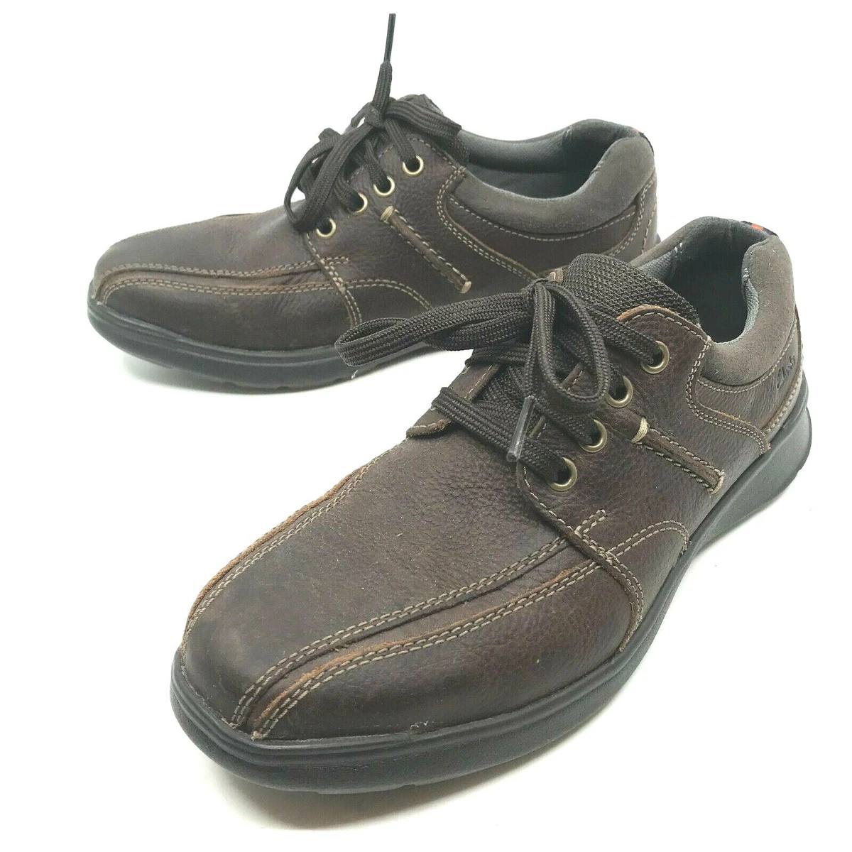 Clarks Men s Leather Ortholite Lace Up Cotrell Shoe Casual Oxford Brown 8 S17