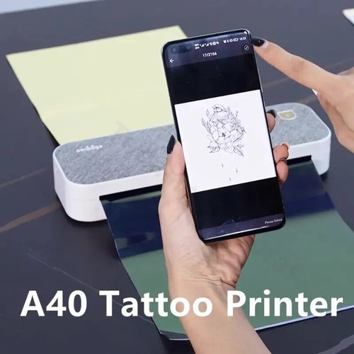LOTTO stampante per tatuaggi portatile A4printer carta termica senza inchiostro wireless Bluetooth - Foto 21 di 38