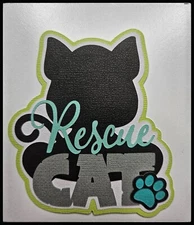 Rescue Cat Handmade Paper Piecing Embellishment for Cards Pages PCC