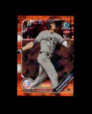 RARE 2019 Bowman Chrome ORANGE ICE SP JAKE SANFORD /25! New York Yankees 1st 