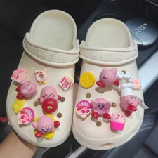 15pcs Shoe Buckle Kawaii Kirby Summer Cave Shoes Diy Decorative Accessories Ins
