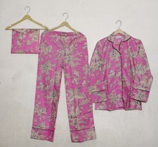 New Cotton screen floral print nightwear set pajama party bride gift  on sale.