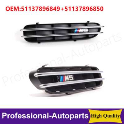 1Pair Front Left+Right Wing Grille Cover Panel For BMW E60 M5