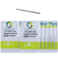 WAVE Dental 1557 1558 Surgical Burs Carbide FG Length 25mm Straight Fissure Bur