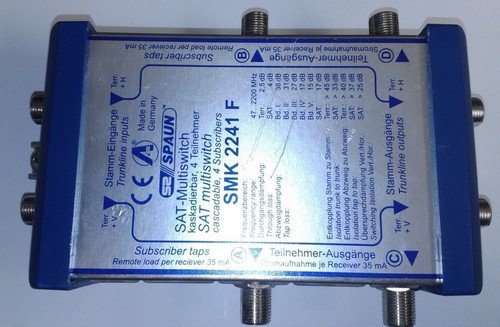 Spaun SMK 2241 F SAT Multiswitch 4 Subscribers - Afbeelding 2 van 3