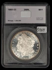 1883-CC $1 Morgan Silver Dollar - Key Date Carson City - DMPL - Slab - SKU-B5877