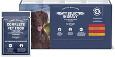 By Amazon Complete Wet Food for Adult Dogs, Meat Selection in Gravy, 4.8 Kg (48  3.48 per kilo