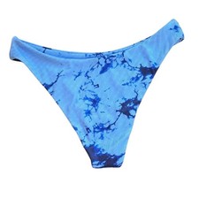 Zaful Blue Tie-Dye Bikini Bottom NWOT Small Thong