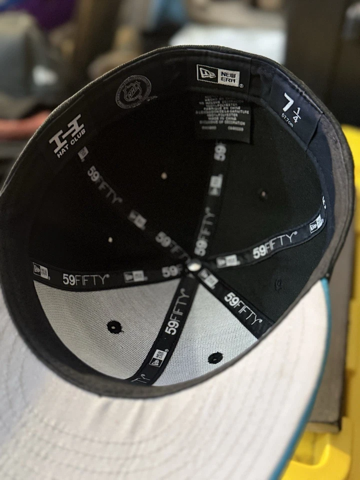 Кепка на резинке New Era Santa Cruz черная бирюзовая 7 1/4 Club San Jose Sharks - Изображение 2 из 2