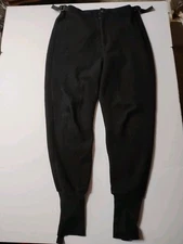 Cabela's Fleece Pants Mens XL 34-36 Wx32 Black Wader Liner Stirrup Side Buckles 
