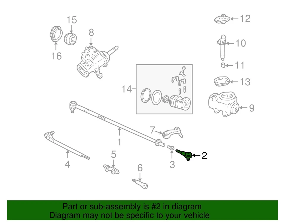 NUEVO OEM GM extremo de varilla de dirección exterior 26035159 Chevrolet GMC C3500 1991-2002 Foto 4 de 4