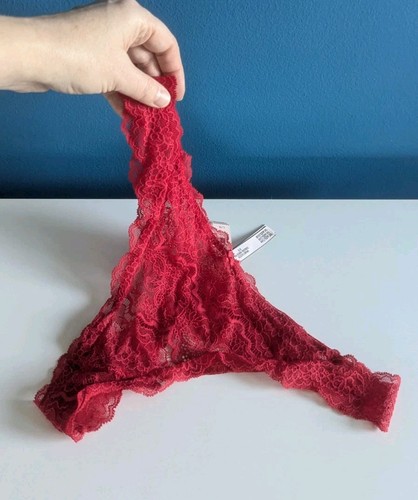 2021 Victoria's Secret "Dream Angels" Thong/String Panty NWT NEW LARGE RED HOT - Picture 1 of 11