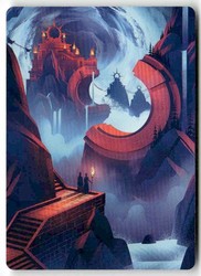 Mountain Art Card #45 - The Lost Caverns of Ixalan - Gold Stamped