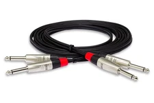 Hosa Pro HPP-010X2 Stereo Interconnect Cable Dual REAN 1/4" TS to Same 10 foot