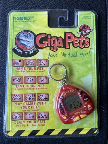Tiger Electronics GIGA Pets Jurassic Park Lost World Baby T-Rex Pet NEW 1997