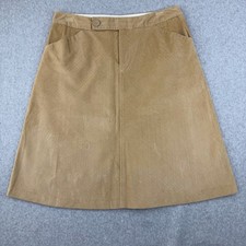 Gap Womens Tan Corduroy A-Line Skirt Size 4 Camel Cotton Knee Length 05/HOL
