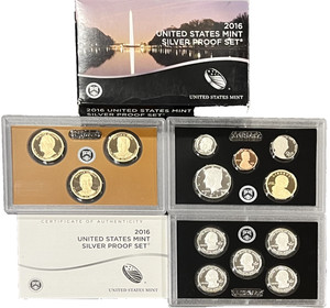 2016 United States Mint Silver Proof 13 Coin Set in Box w/ COA