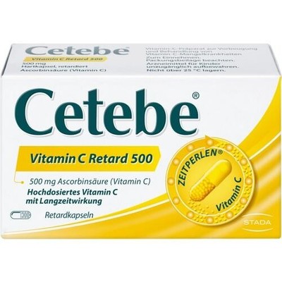 CETEBE Vitamin C Retardkapseln 500 mg 180 St. PZN 03884324