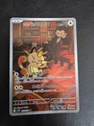 Team Rocket’s Meowth 109/098 Pokemon Card AR Art Rare Japanese NM
