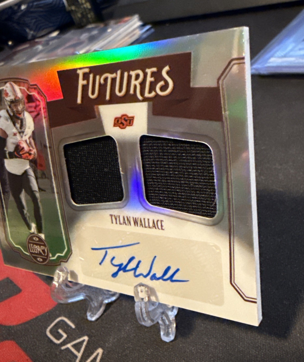 2021 Legacy Futures Dual Patch Auto Tylan Wallace #FD-TW /299 (AU, MEM, RC) view 3