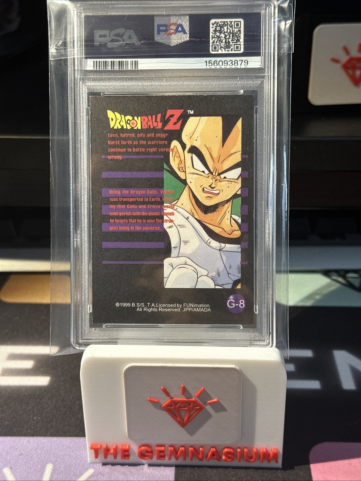 PSA Graded 7 - 1999 Dragon Ball Z Gold Foil Set Vegeta #G-8 view 2