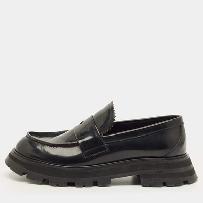 Alexander McQueen Wander Size 40 Black Leather Loafers
