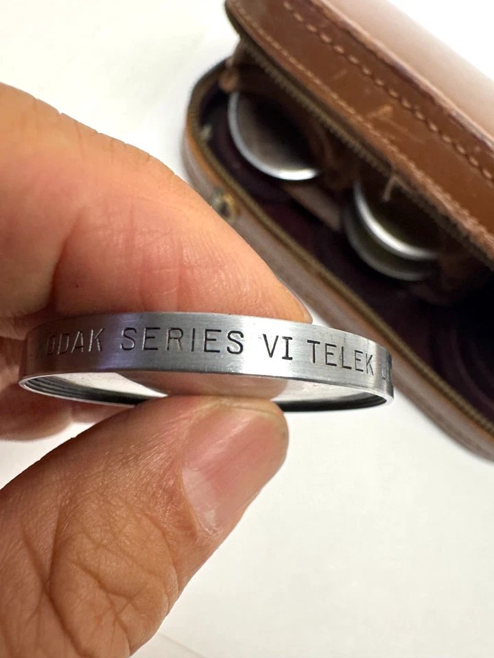 Lote de 4 lentes con estuche de cuero filtro Kodak Wratten vintage Foto 3 de 4