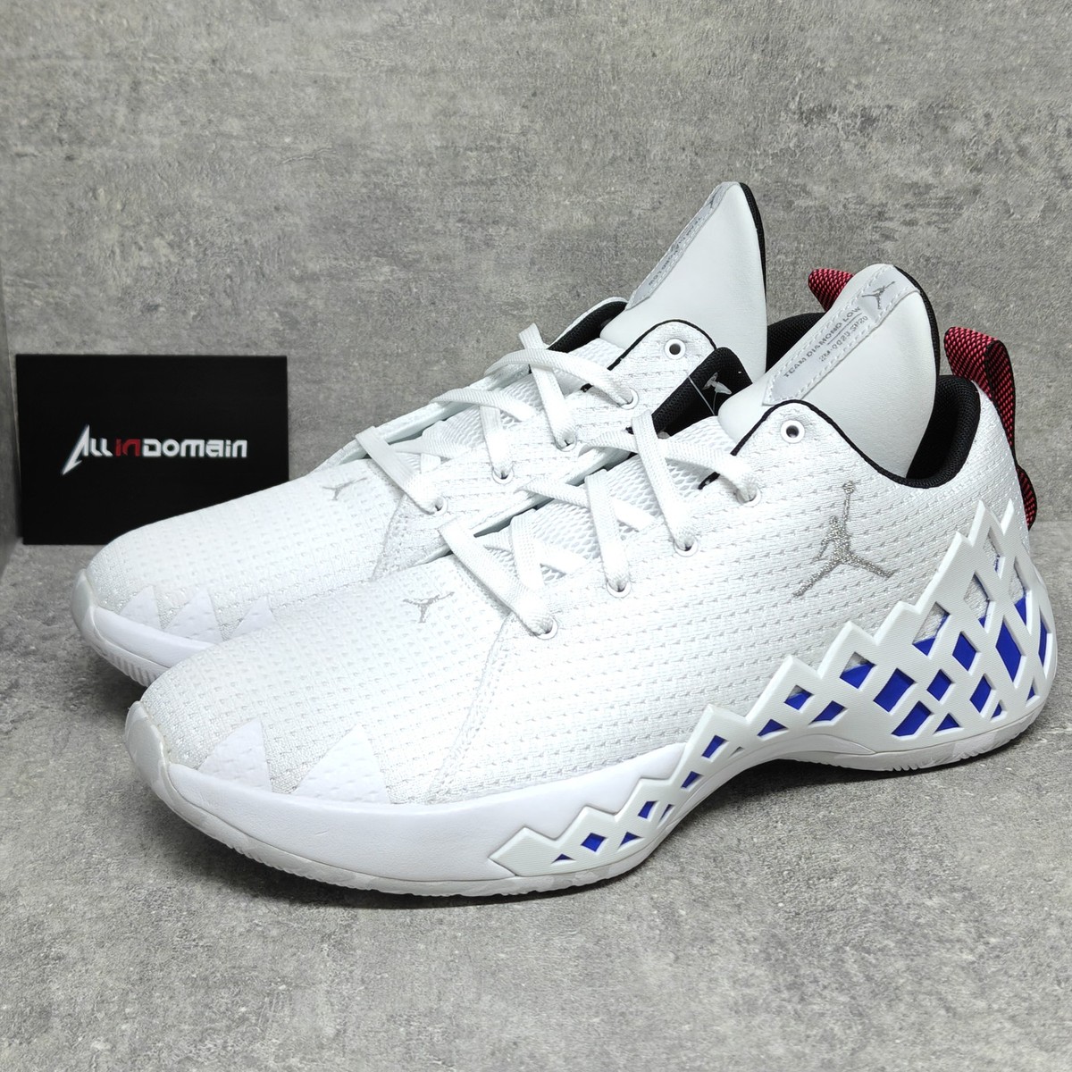 Level SS/New - Jordan Jumpman Diamond PF Low White Mismatch