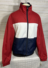 NEW Tommy Hilfiger Jacket Womens XL Colorblock Windbreaker Light Weight LINED
