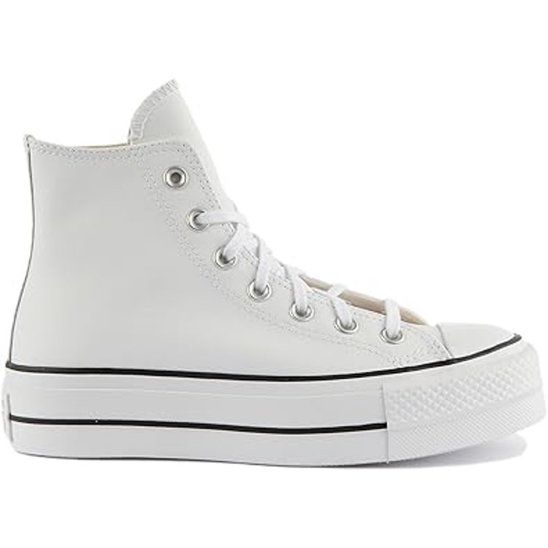 New Converse Womens Size 8 White Leather Chuck Taylor All Star High Top Sneakers thumbnail 3