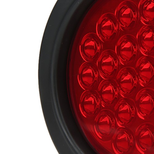 Ι 2Pcs 4in Round Trailer Tail Lights High Brightness Red 24LED Brake Lamp - Picture 10 of 12