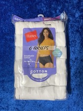 Hanes Her Way Cotton Brief Panties Size 8 Tagless Panty 6 Pack 2020
