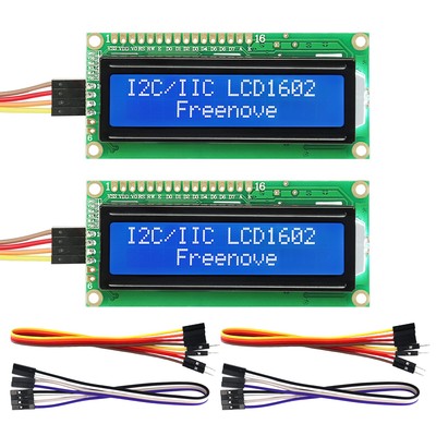 I2C IIC LCD 1602 Module (2 Pack), New Type TWI Serial 16x2 Display, Compatibl...