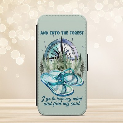 Handyhülle Reise Geschenk Natur Zitat iPhone Samsung Pixel Flip Wallet Cover