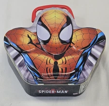 Vintage Spider Man Lunch Box Tin Comic Toy Game 2003