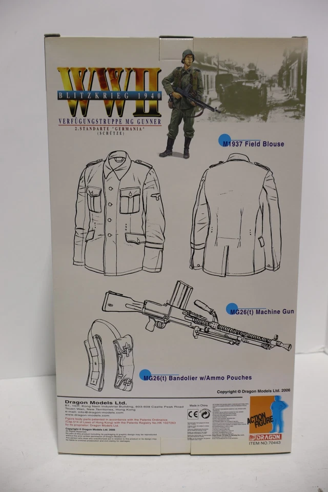 Figura de acción Dragon 1:6 Ferdinand Mauss Schutze MG Gunner Blitzkrieg 1940 Foto 4 de 4