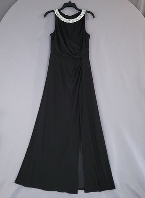 Alex Evenings Women's Black Dress Size 8 Embellished Sleeveless Maxi | eBay