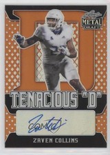 2021 Leaf Metal Draft Tenacious D Orange Rainbow 2/7 Zaven Collins Auto 4z8