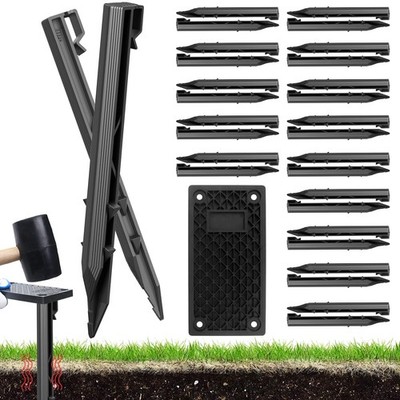 Heavy Duty Garden Stakes for Lawn Edging, Fencing, Camping Tents  20 Pack
