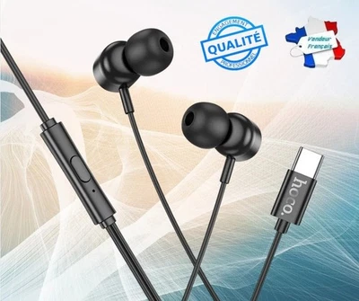 Kit Piéton Oreillette Écouteur Hoco M122 Noir Connexion USB Type C - Photo 1/4