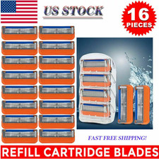 16PCS Shaving Razor Blades Refills Compatible for GiIIette Fusion 5 Proglide