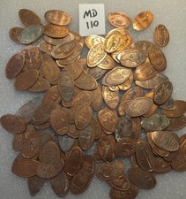 100+ Assorted Pressed Elongated Pennies From Maryland See Description