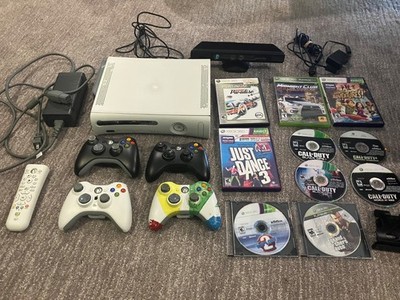 Complete Xbox 360 phat jasper bundle w/ games, controllers, and Kinect sensor