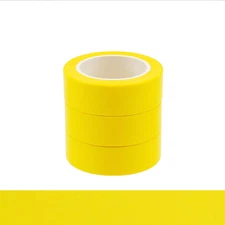 3 Yellow Washi Tapes Plain Decorative Masking Tape, 32 Feet Self-Adhesive Tapes 