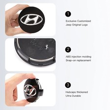 4 pezzi tappo centrale mozzo ruota 60 mm per Sonata 8/9, Santa Fe, Tucson, Elantra, Mistra