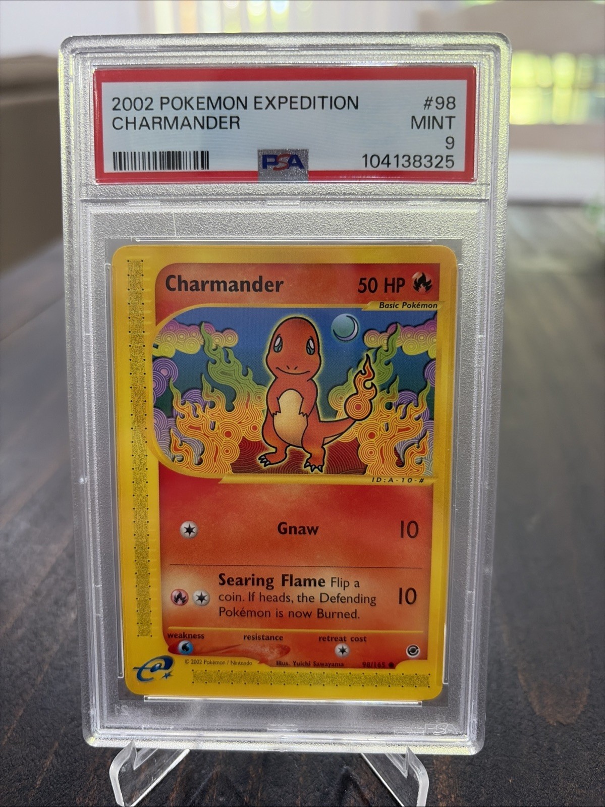 Charmander Non Holo #98/165 - 2002 Pokemon Expedition - PSA 9 - LOW POP