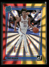 2021 Donruss #218 Tre Mann Holo Red and Gold Laser Rated Rookie RC