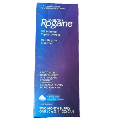 ROGAINE Hair Regrowth Treatment For Women Hair Loss Foam 2 Month Supply 2.11 OZ