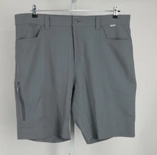 Simms Skiff Shorts Mens 40 Gray Pockets Flat Front Stretch UPF 50