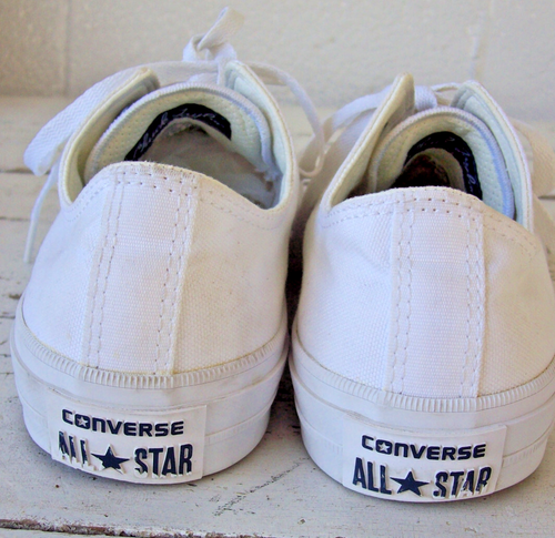 Converse Chuck Taylor II OX Low Top Sneakers~White~150154C~Men's 7.5/Women's 9.5 - Picture 7 of 11